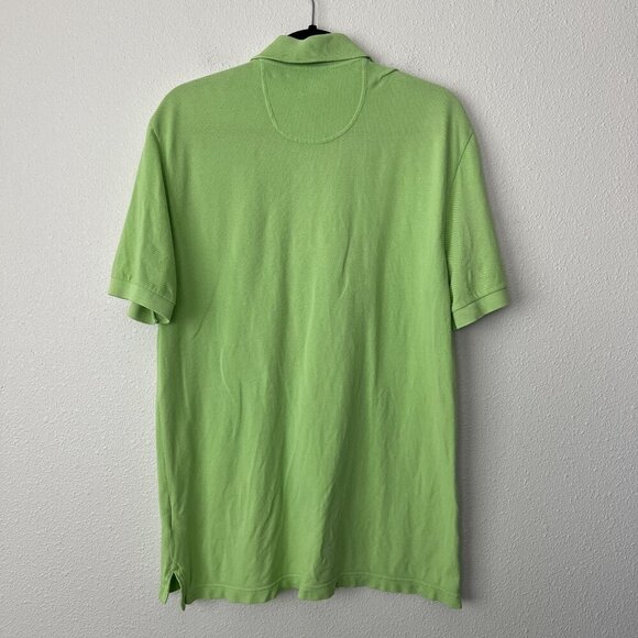 Lacoste Mens FR 5 US Large Lime Green Big Crocodile Short Sleeve Polo Shirt - Picture 2 of 8